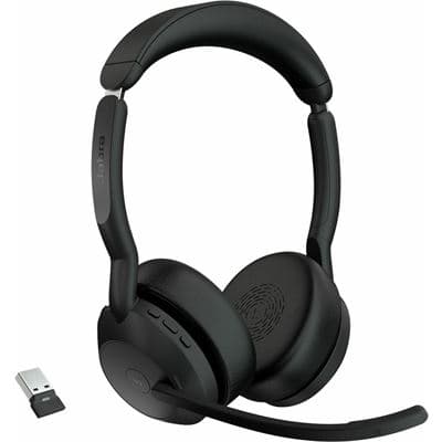 Jabra Evolve2 55 Stereo Wireless (Bluetooth) Headset MS USB-A Link 380 25599-999-999