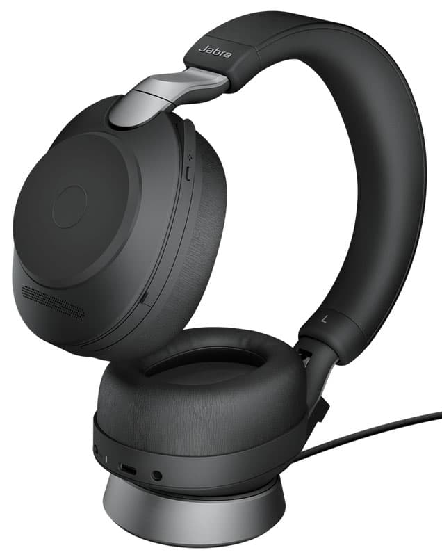 Jabra Evolve2 85 Stereo Wireless Headset Bluetooth Black MS w'Desk Stand 28599-999-989