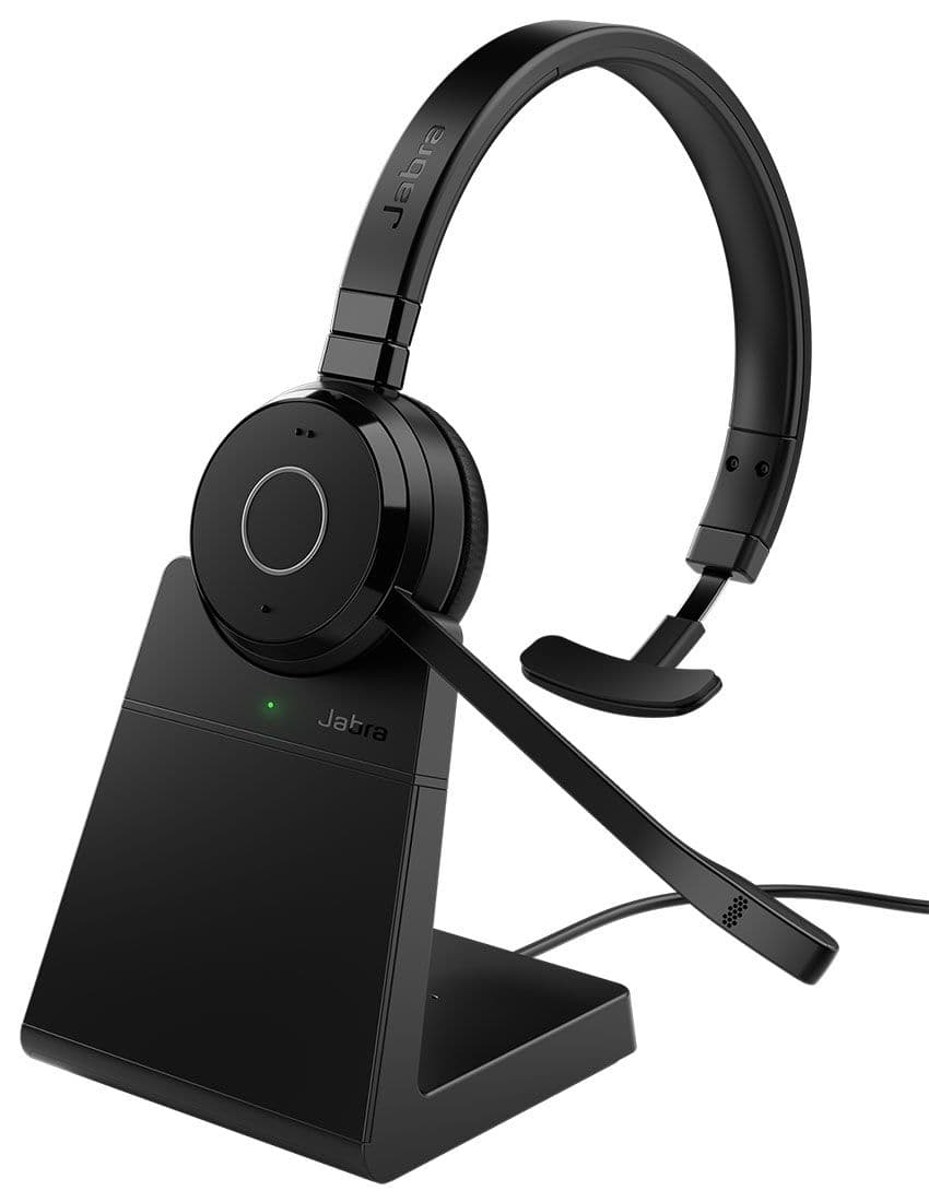 Jabra Evolve 65 TE Wireless (Bluetooth) Mono Headset MS USB-A with Stand 6693-833-399
