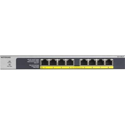 NETGEAR 8-Port Gigabit PoE Switch 802.3at/af 8 PoE+ Outputs 60W Total PoE GS108LP-100AJS