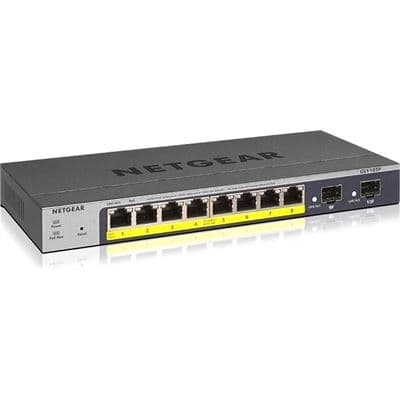 NETGEAR 8-Port Gigabit PoE+ Managed Ethernet Switch 2 SFP Insight Managable GS110TP-300AJS