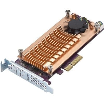 QNAP Dual M.2 SATA SSD expansion card; (PCIe Gen2 x2) for 2 M.2 SATA SSDs QM2-2S-220A