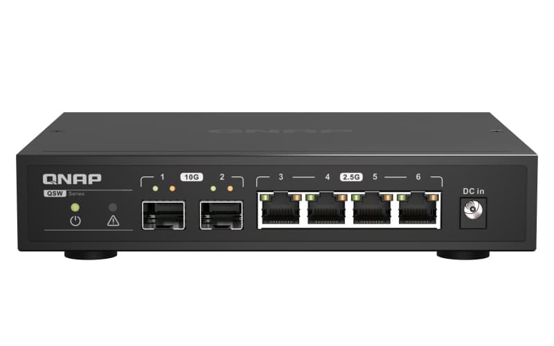 QNAP QNAP QSW-2104-2S 10Gb Ethernet Switch 2 x 10GbE SFP+ 4 x 1GbE/2.5GbE RJ45 ports QSW-2104-2S