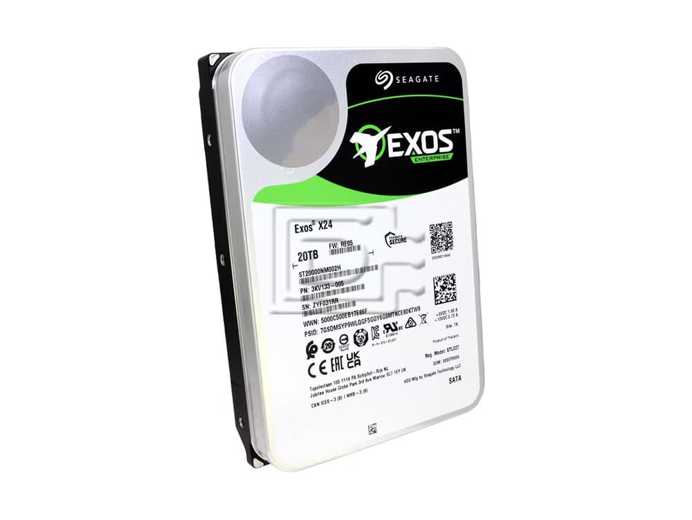 Seagate Exos X24 20TB Enterprise HDD CMR SATA 3.5 Inch ST20000NM002H