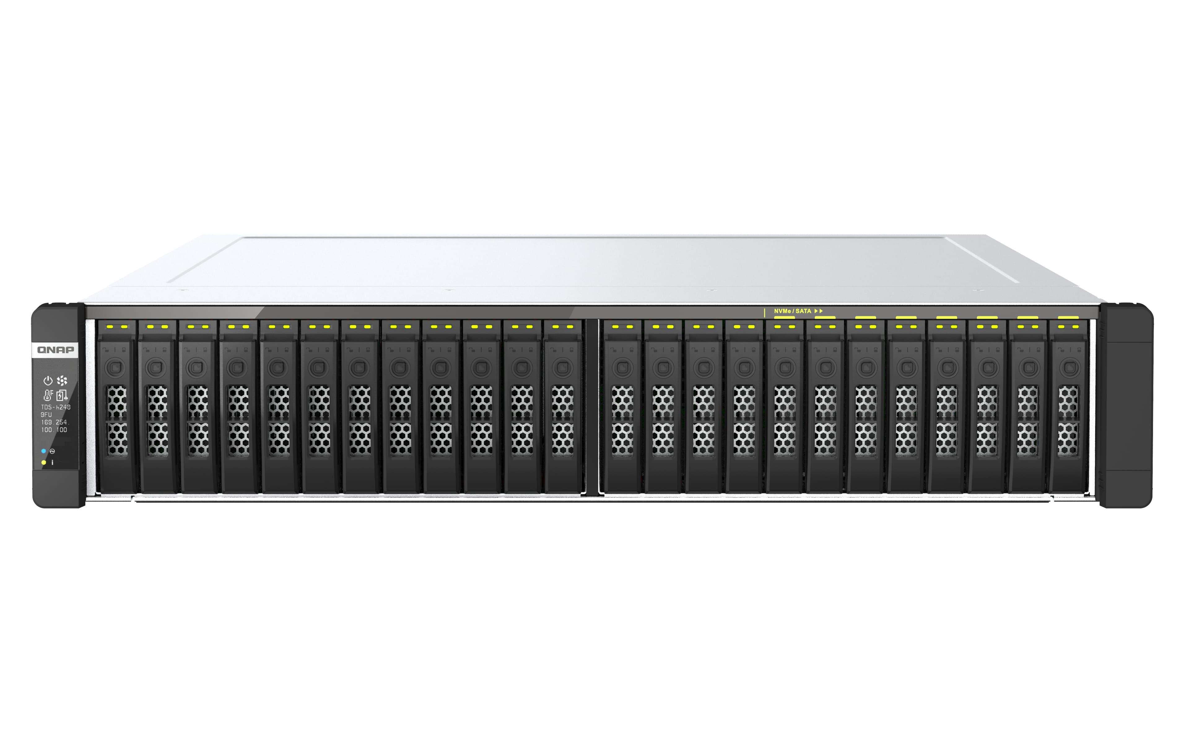 QNAP QNAP TDS-H2489FU-4314-128G 24-Bay all-flash U.2 NVMe PCIe Gen4 dual-processor NAS 128GB RAM TDS-H2489FU-4314-128G
