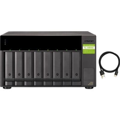 QNAP 8-Bay HDD Expansion Unit for NAS and Computers (Windows Mac Linux) USB 3.2 Gen2 Type-C TL-D800C