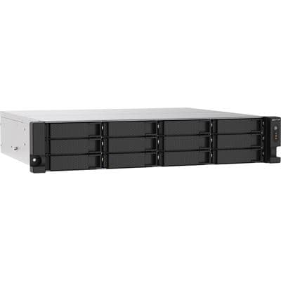 QNAP 12-Bay NAS AMD Ryzen 2.2 GHz CPU 8 GB RAM Rackmount Dual PSU TS-1273AU-RP-8G