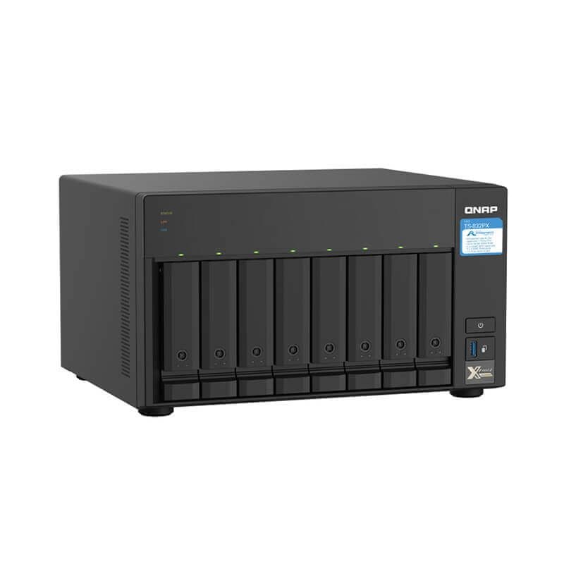 QNAP 8-Bay Quad-core 1.7GHz NAS Dual 10GbE SFP+ dual 2.5GbE 4G RAM TS-832PX-4G