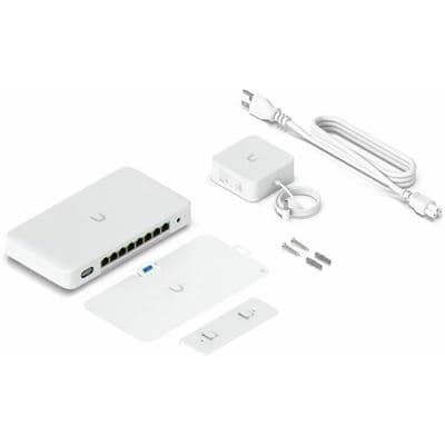 Ubiquiti UniFi Device Bridge Switch Compact PoE+ switch with 10 GbE port 7x 2.5 GbE ports and WiFi 7 bridging UDB-SWITCH