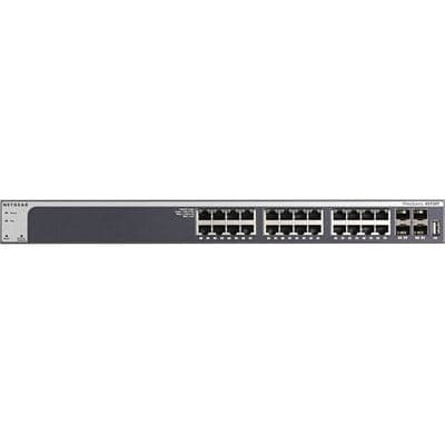 NETGEAR 28-port 10GigE Managed Switch 24x 10GigE RJ45 Ports 4x SFP+ Ports XS728T-100AJS