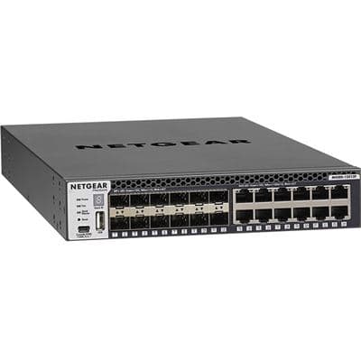 NETGEAR 24-Port Managed Stackable Layer 3 Switch (24x 10GigE ports: 12x 10GigE & 12x SFP+) M4300-12X12F XSM4324S-100AJS