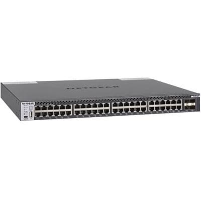 NETGEAR AV Line 48-Port 10GigE Managed Switch with 48x 10GigE Ethernet 4x 10GigE SFP+ Ports (Shared) XSM4348CS-100AJS