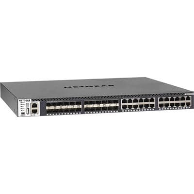 NETGEAR 48-Port Fully Managed Stackable Layer 3 Switch (48x 10GigE ports: 24x 10GigE & 24x SFP+) M4300-24X24F XSM4348S-100AJS