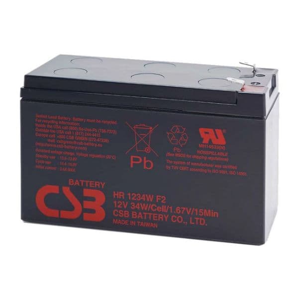CSB CSB 12V 9.0 AH Replacement UPS Battery - 1 Year Warranty. UPS12V9