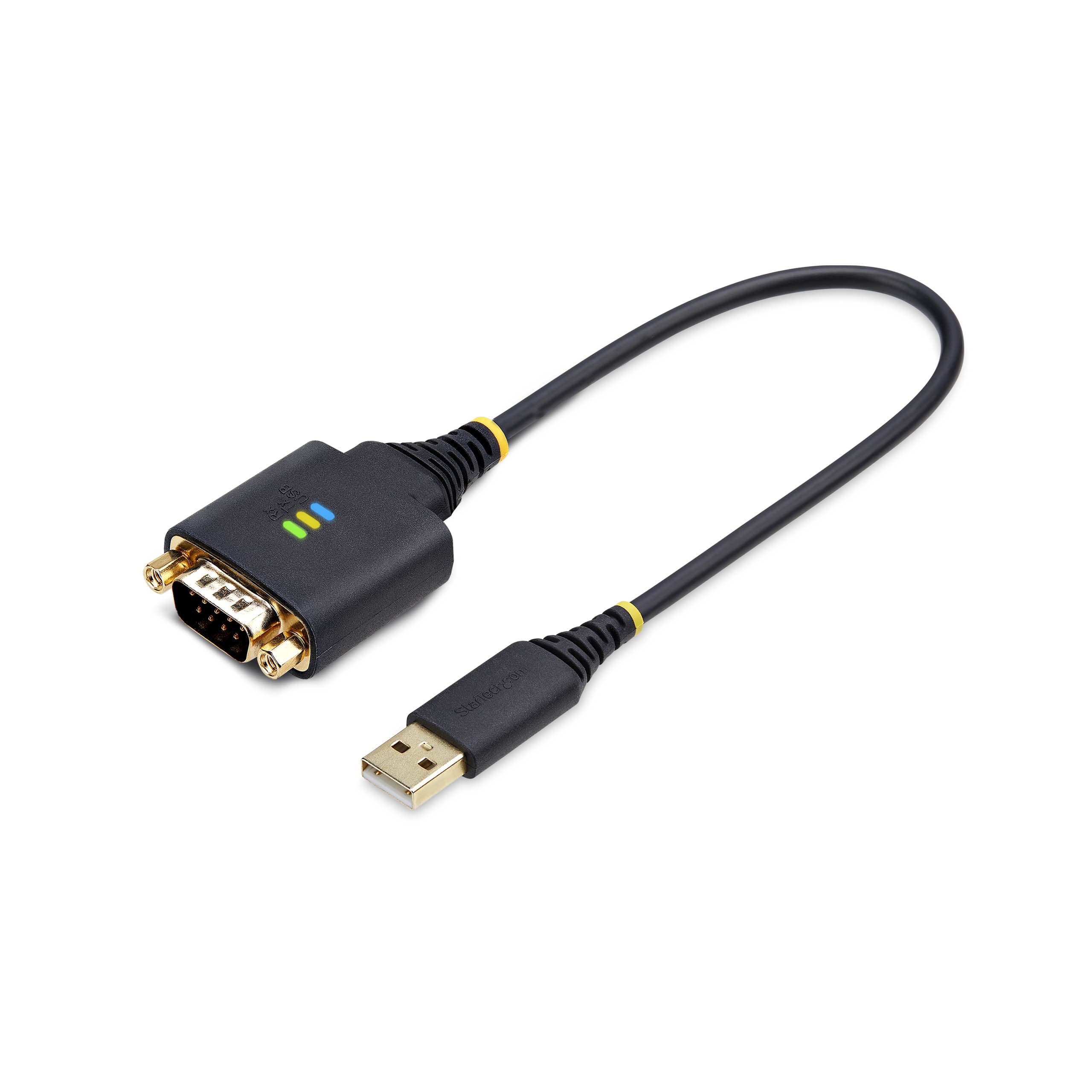 STARTECH STARTECH.COM 1FT (30CM) USB TO SERIAL ADAPTER CABLE, COM RETENTION, RS232, 2 YR 1P1FFC-USB-SERIAL