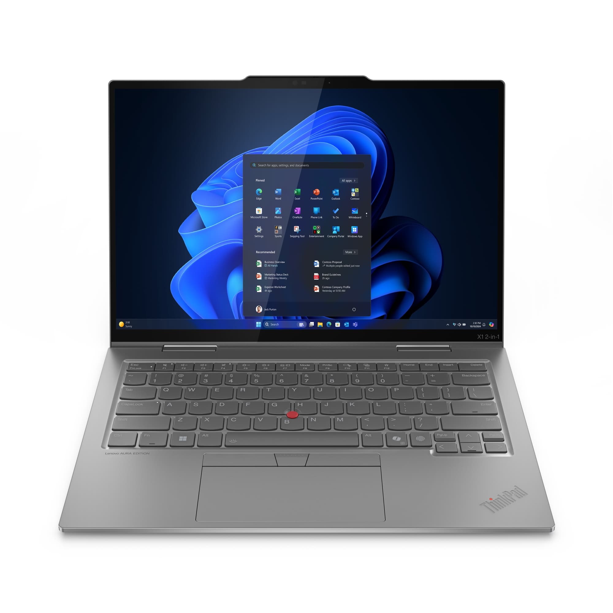 LENOVO LENOVO X1 2-IN-1 G10, 14" WUXGA TOUCH, U7-268V, 32GB, 512GB, WF7, PEN, W11P, 3YP+CO 21NU00CBAU