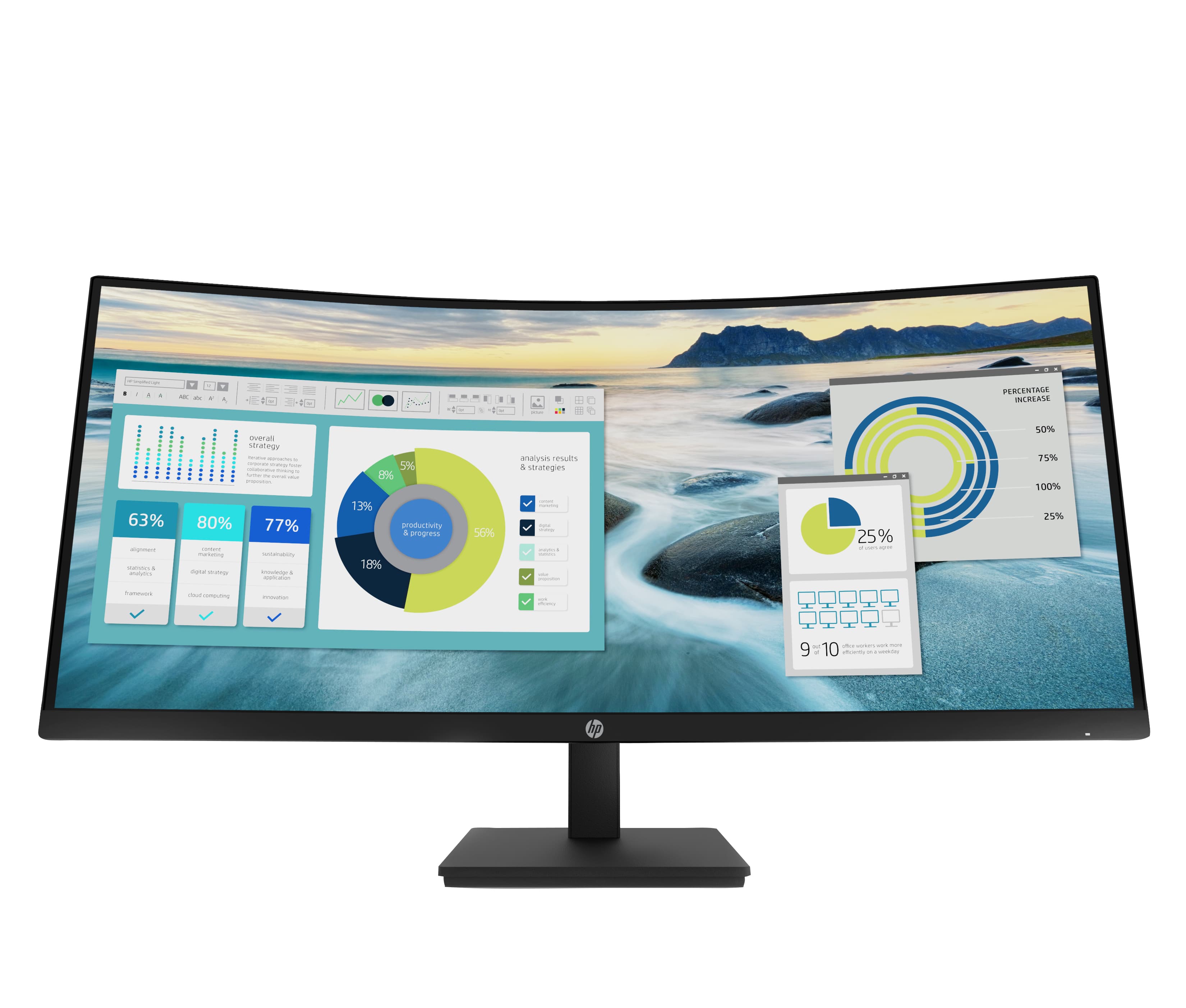 HP HP P34hc G4 34 inch WQHD USB-C Curved Monitor 21Y56AA
