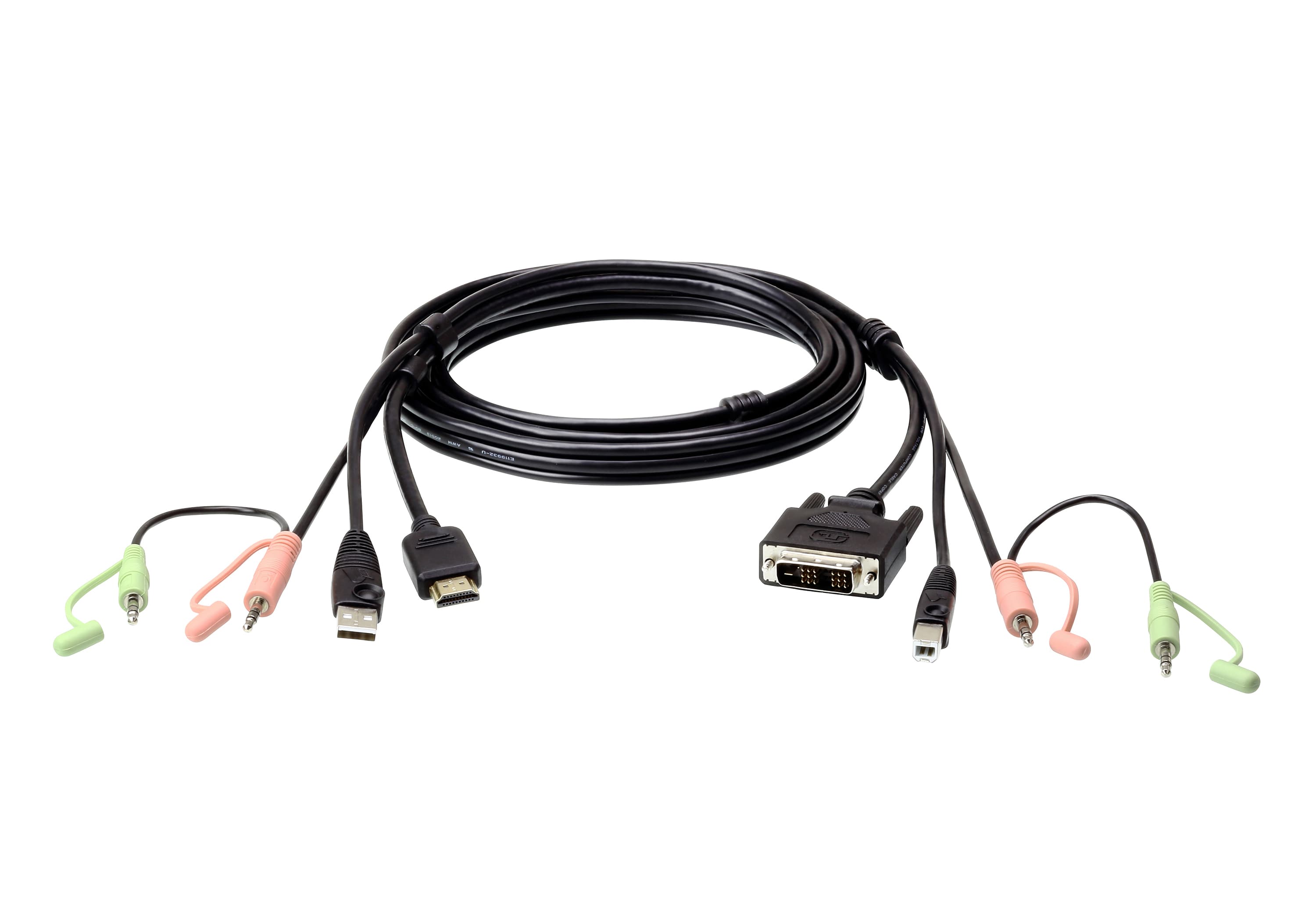ATEN ATEN 1.8M USB HDMI TO DVI-D KVM CABLE WITH AUDIO 2L-7D02DH