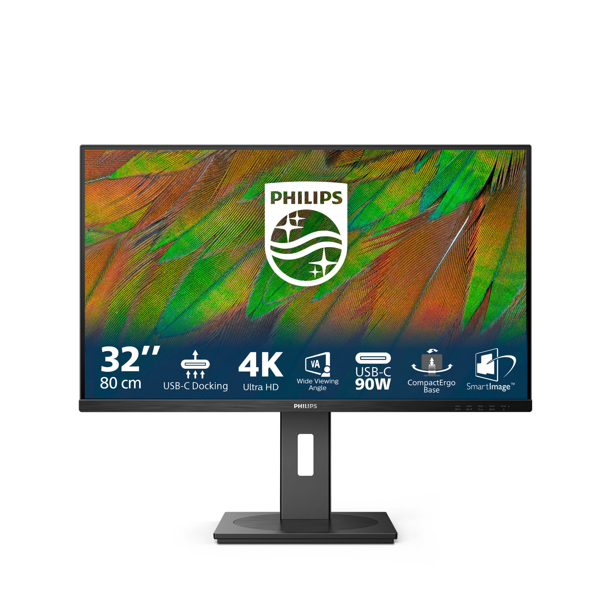 PHILIPS PHILIPS 32B1U3900/75 32" 16:9 4K UHD VA LCD 60HZ,4MS,HDMI,DP,DOCK,RJ45,SPKR,H/ADJ,4YR 32B1U3900