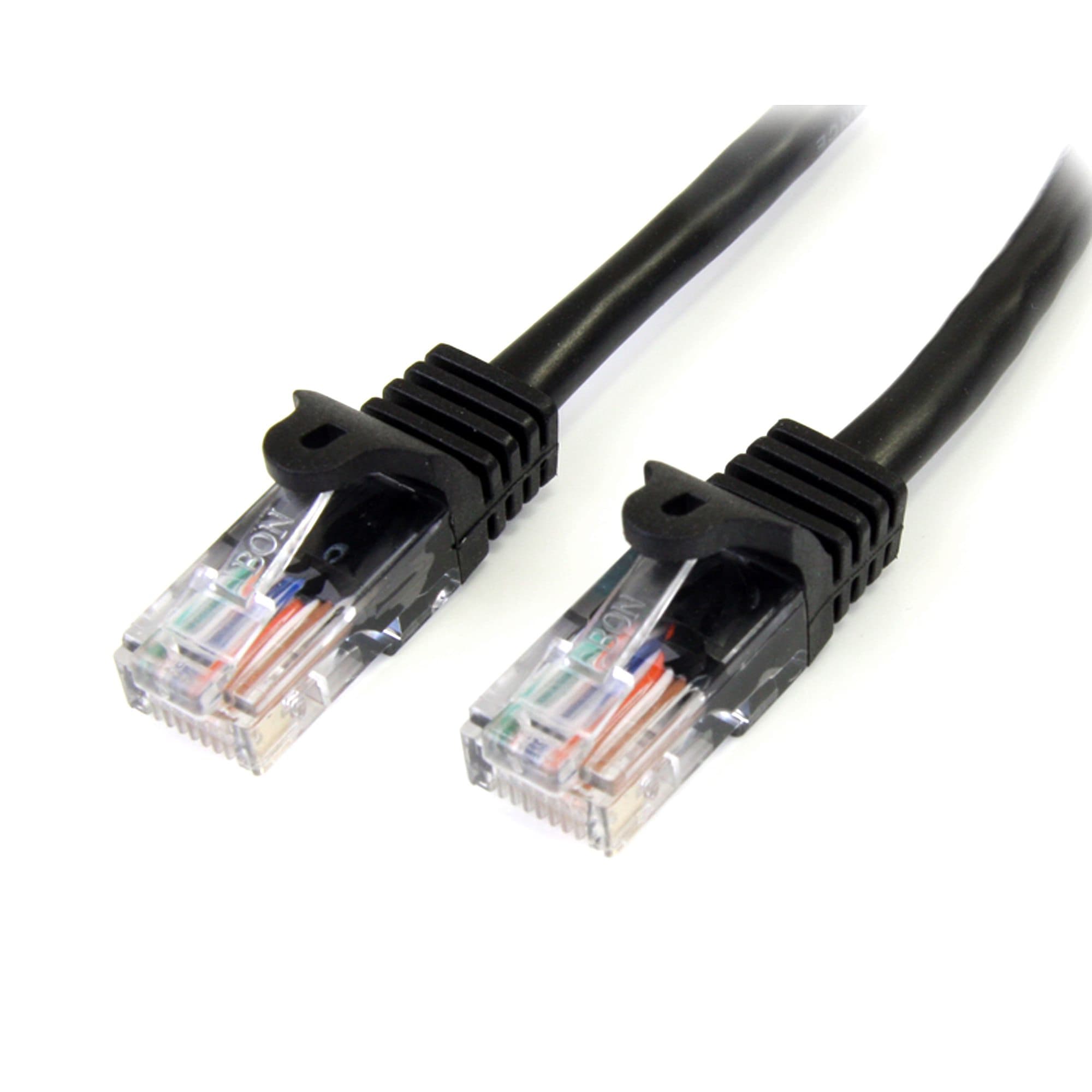 STARTECH STARTECH.COM 2M BLACK CAT5E / CAT 5 SNAGLESS PATCH CABLE 2 M LTW 45PAT2MBK