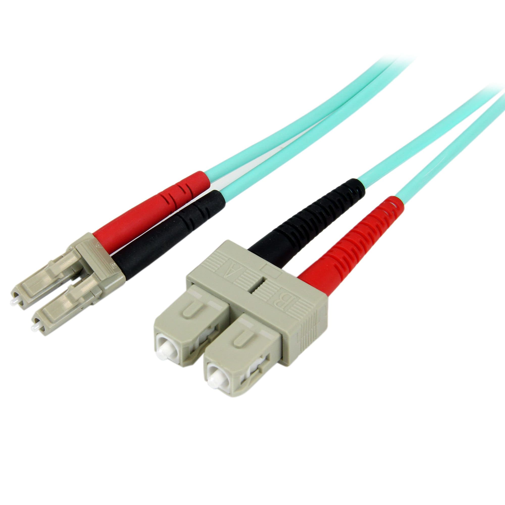 STARTECH STARTECH.COM 1M (3FT) LC/UPC TO SC/UPC OM3 MULTIMODE FIBER OPTIC CABLE, LTW A50FBLCSC1