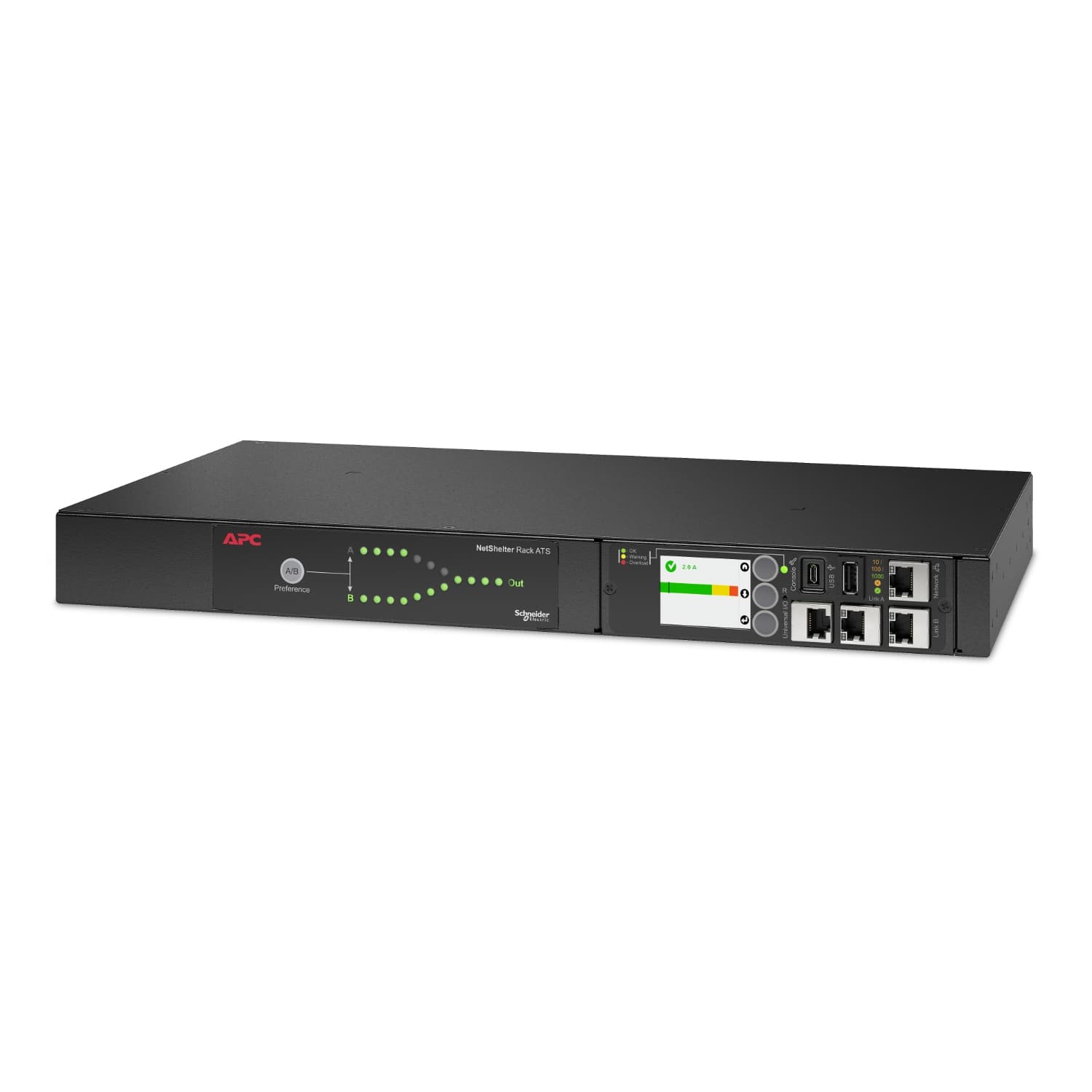 APC APC Rack ATS, 208V, 12A, C14 in, (12) C13 out AP4433A