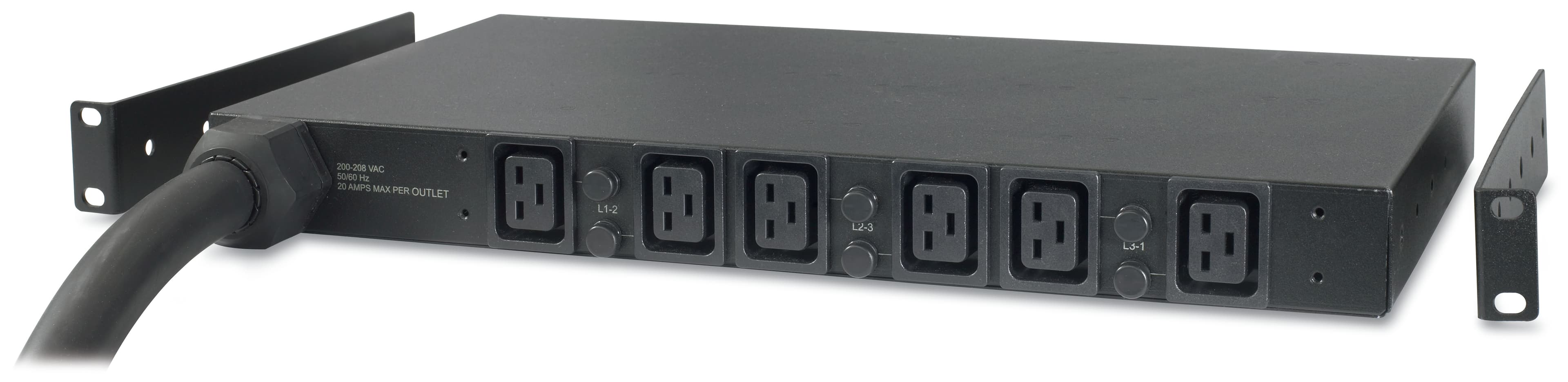 APC APC BASIC 1U RACK PDU, 400V, 32A, 22KW, C19(6), IEC-309, 2YR AP7526