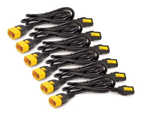 APC APC (AP8706S-WW) POWER CORD KIT (6 EA), LOCKING, C13 TO C14, 1.8M BLACK AP8706S-WW