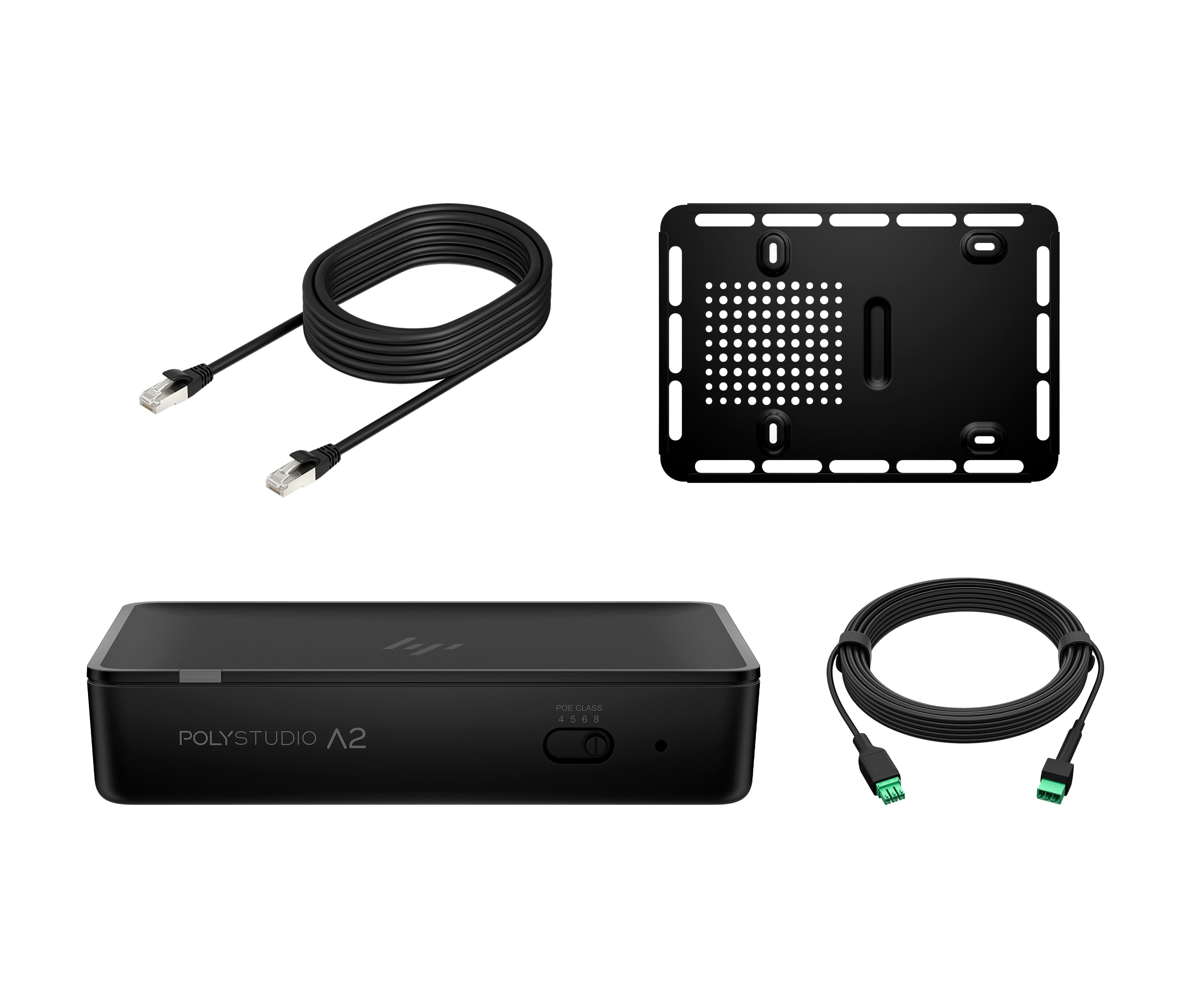 HP HP Poly Studio A2 Audio Bridge w/ CAT6A and Mic Extension Cable and Mounting Plate B22X2AA