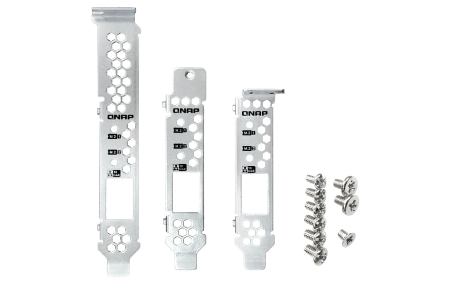 QNAP QNAP Long/flat/short(117*22/90*18/80*16 mm) profile brackets for QM2-2X10G1T(A) BRKT-QM2-10G1T