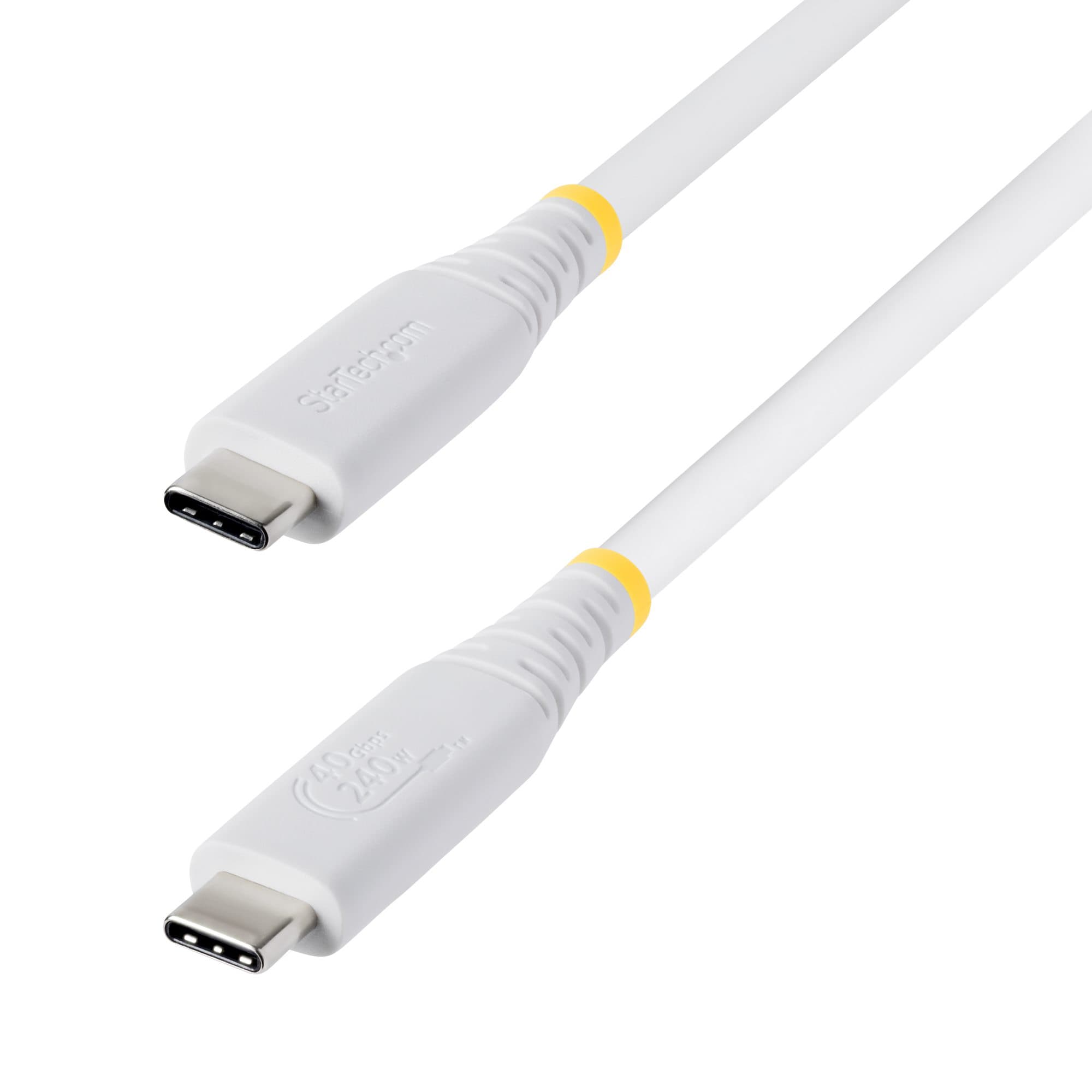 STARTECH STARTECH.COM 50CM (1.6FT) USB4 CABLE, USB-IF CERTIFIED, 40GBPS, WHITE, LTW CC50CM40GUSB4TPW