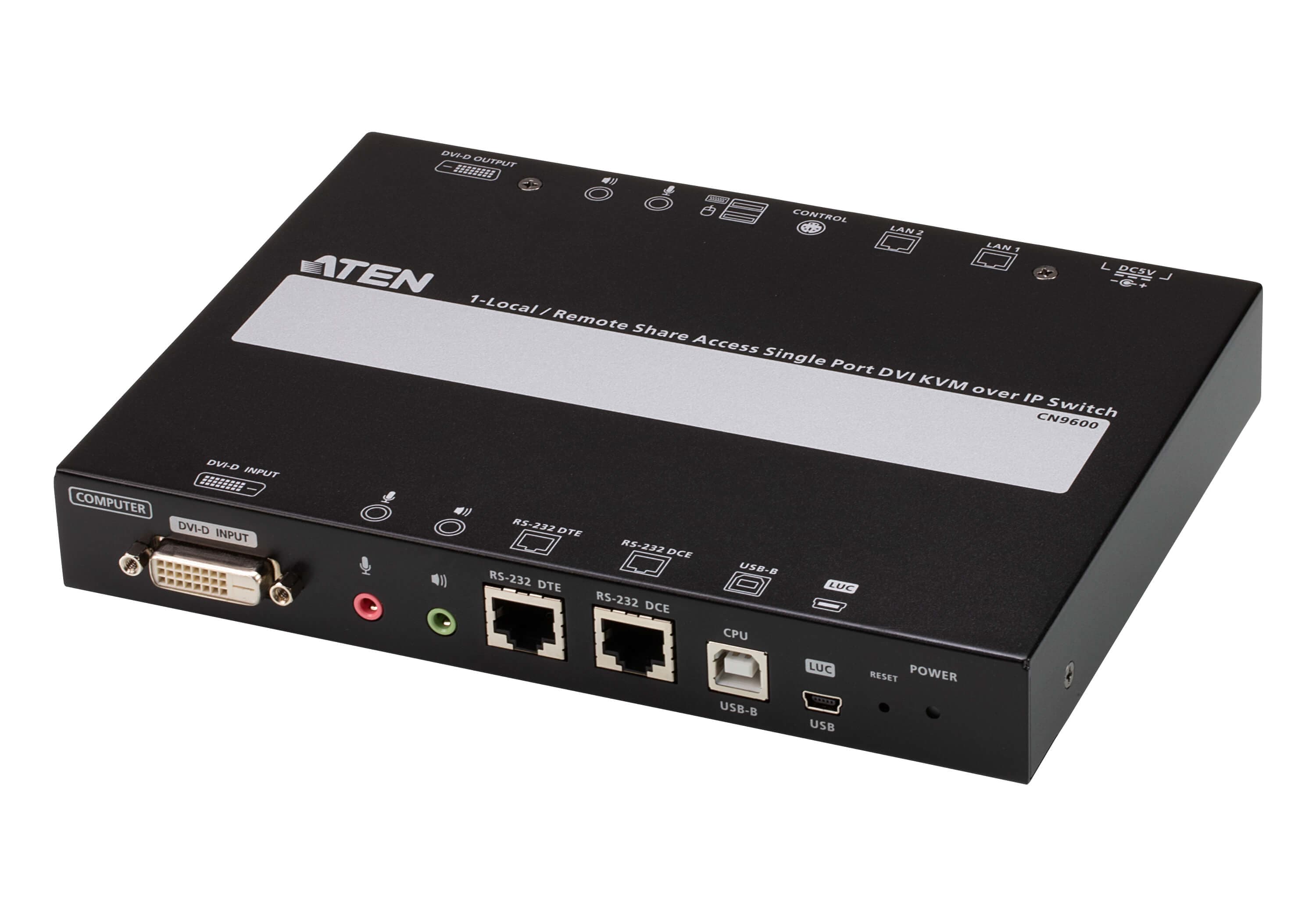 ATEN ATEN SINGLE PORT DVI KVM OVER IP WITH AUDIO CN9600-AT-U