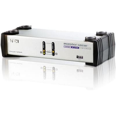 ATEN ATEN 2 PORT DUAL VIEW VGA KVM SWITCH WITH AUDIO CS1742C-AT