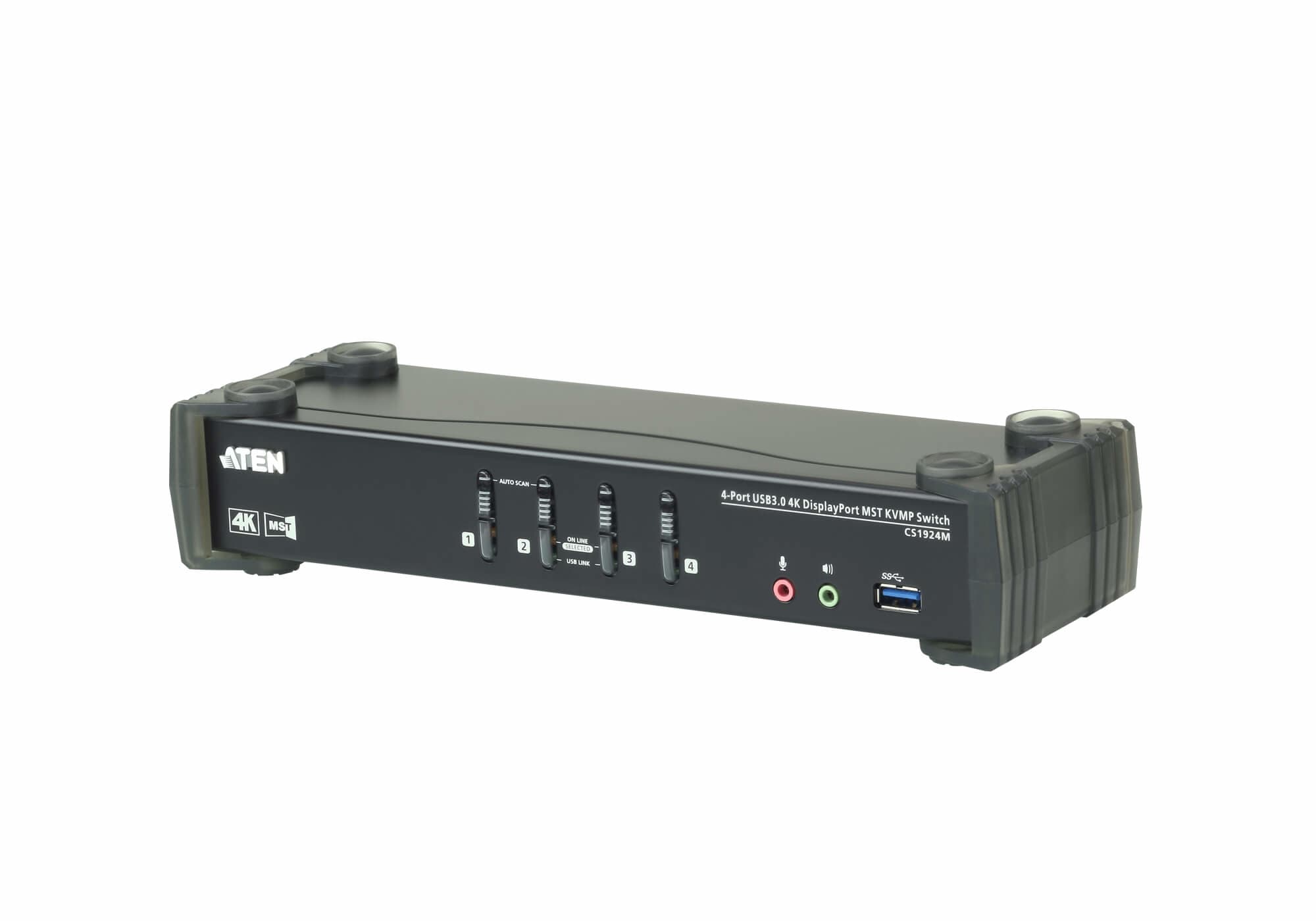 ATEN ATEN 4 PORT USB 3.0 4K DISPLAYPORT KVMP SWITCH WITH BUILT IN MST HUB CS1924M-AT-U