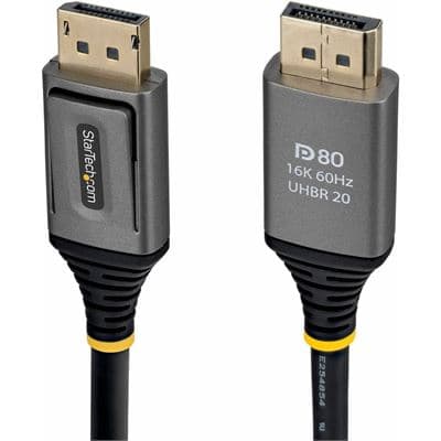 STARTECH STARTECH.COM 2M DISPLAYPORT 2.1 CABLE, VESA-CERTIFIED, DP80 DP 2.1 CABLE, LTW DP21V-2M-DP80-CABLE