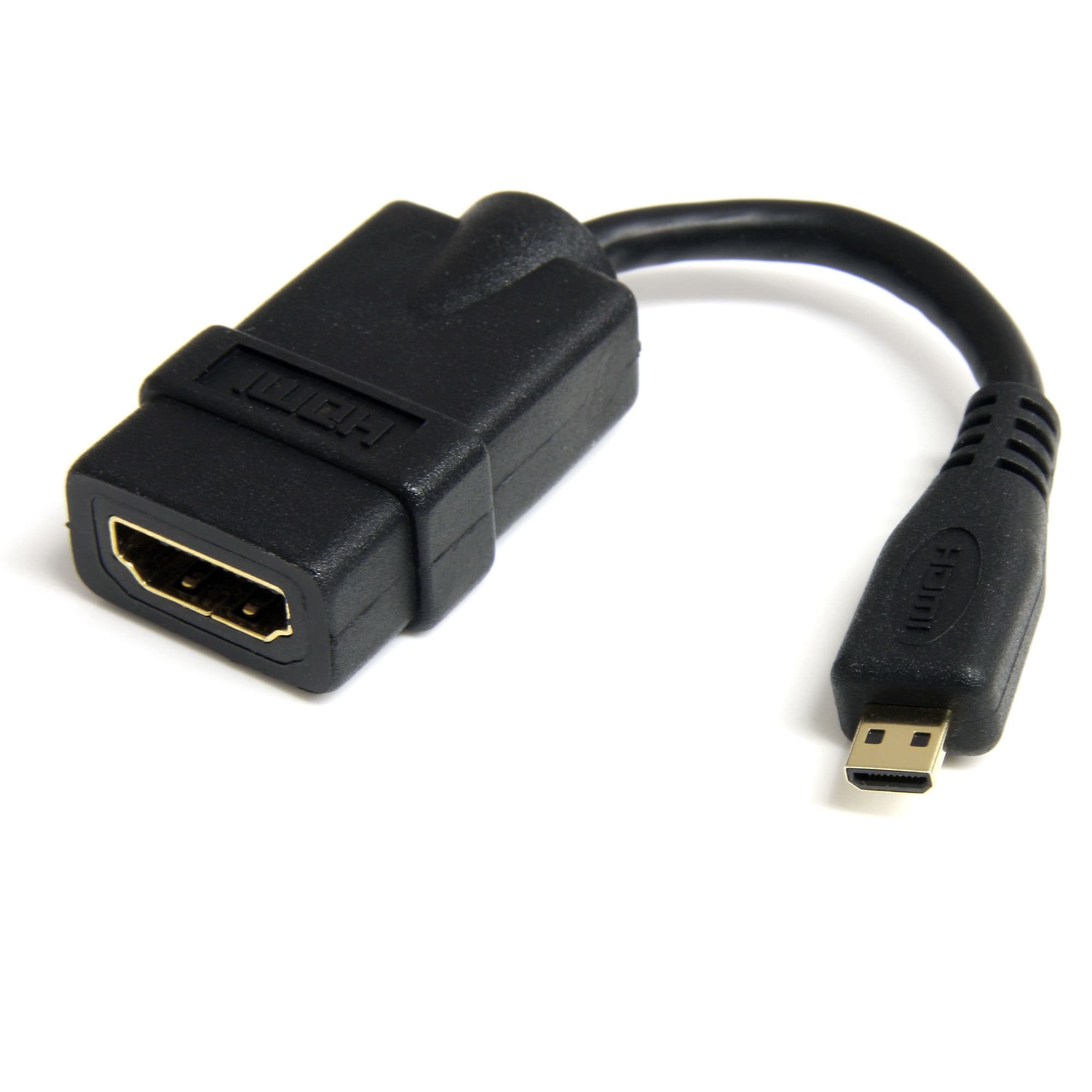 STARTECH STARTECH.COM MICRO HDMI TO HDMI ADAPTER, 4K HIGH SPEED MICRO HDMI CONVERTER LTW HDADFM5IN