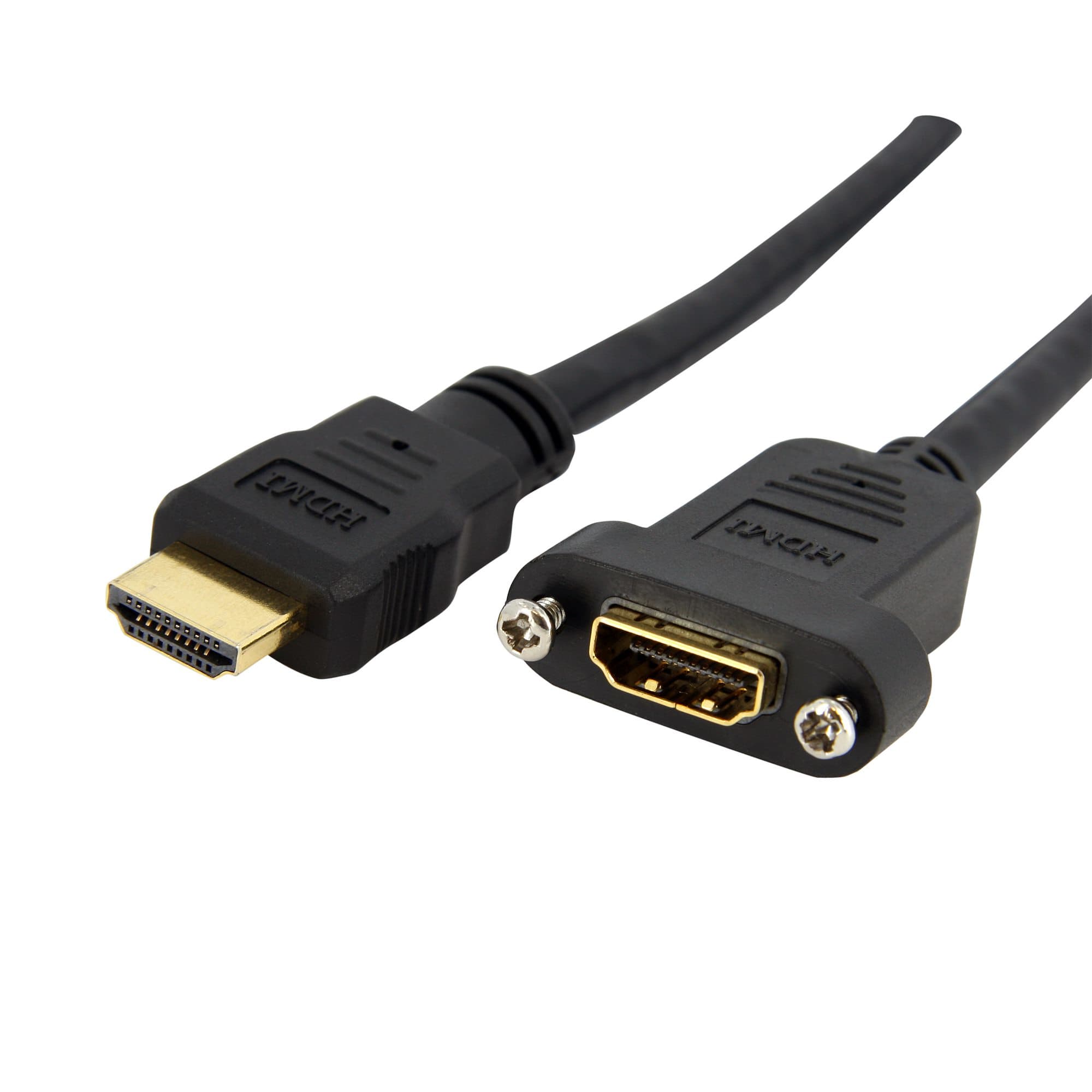 STARTECH STARTECH.COM 91CM 4K 30HZ UHD HDMI FEMALE TO MALE ADAPTER PANEL MOUNT CABLE LTW HDMIPNLFM3