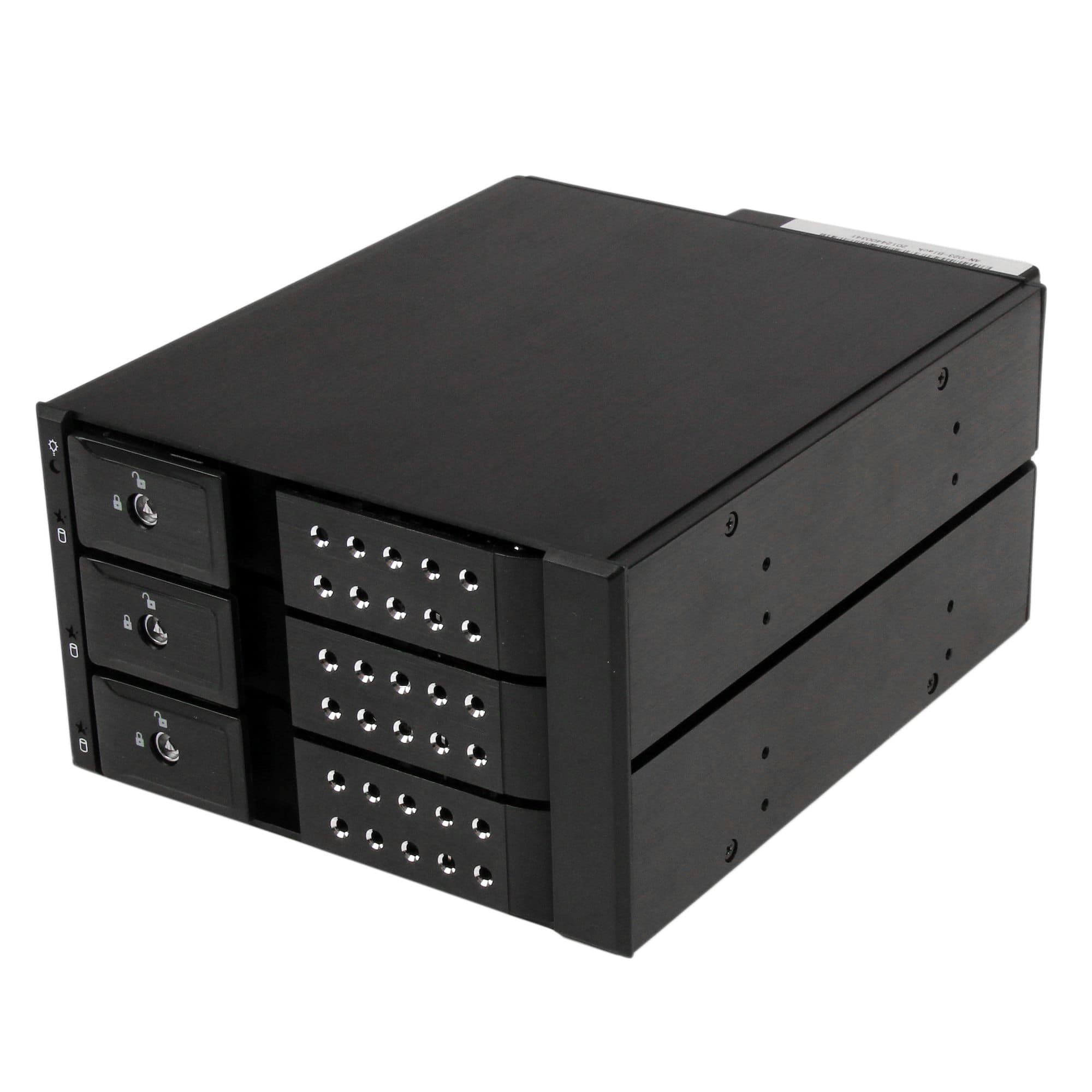 STARTECH STARTECH.COM 3 BAY TRAYLESS HOT SWAP 3.5" SATA HDD MOBILE RACK BACKPLANE 2 YR HSB3SATSASBA