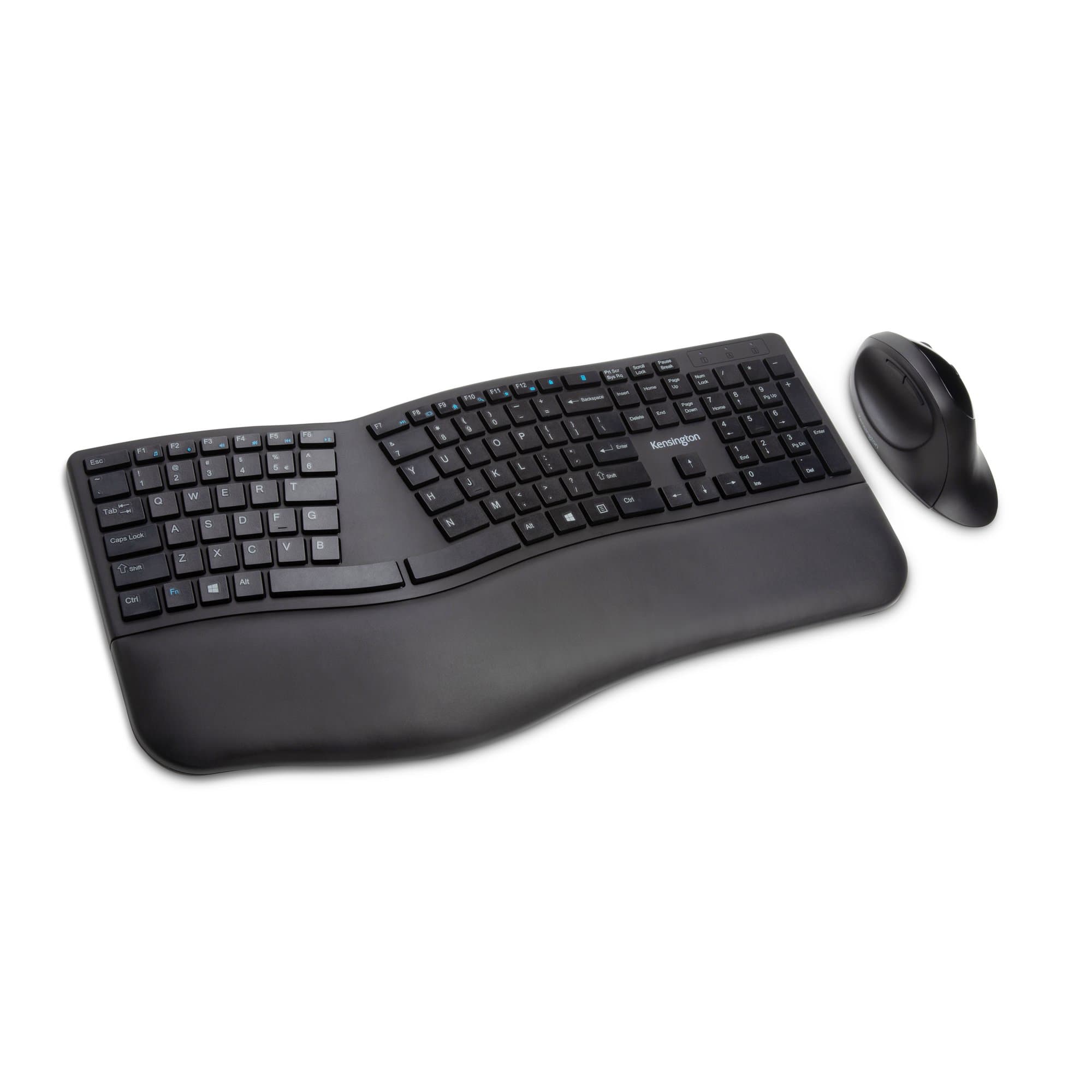 KENSINGTON KENSINGTON PRO FIT ERGO WIRELESS KEYBOARD AND MOUSE COMBO SET. SPILL-PROOF - BLACK K75406US