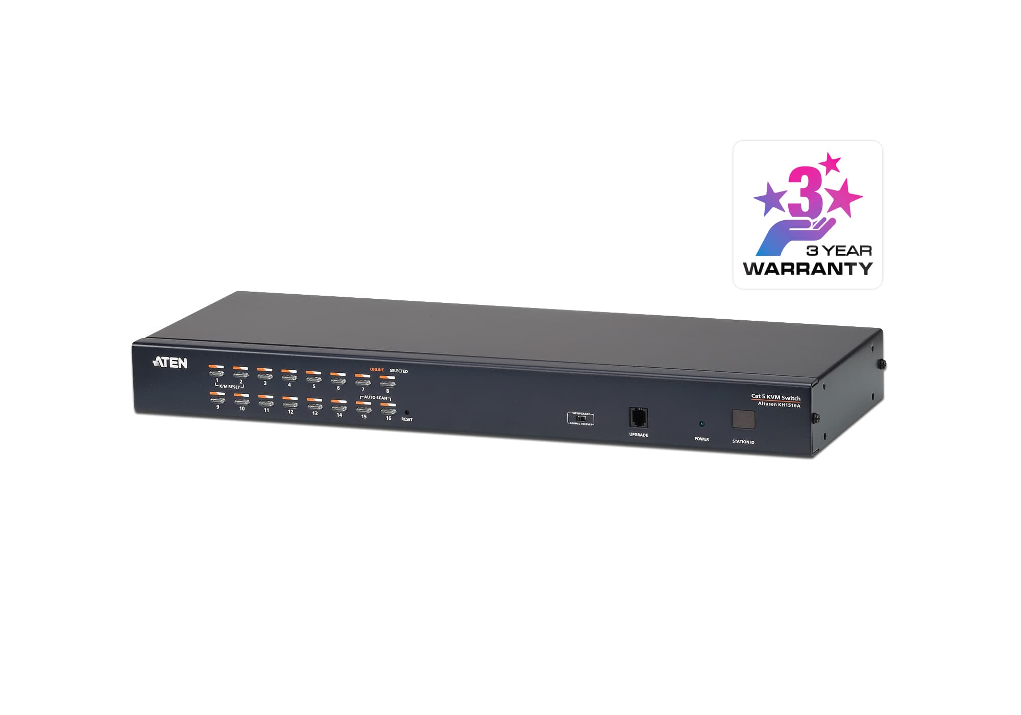 ATEN ATEN 1-CONSOLE HIGH DENSITY CAT 5 KVM 16 PORT WITH DAISY-CHAIN PORT KH1516A-AX-U