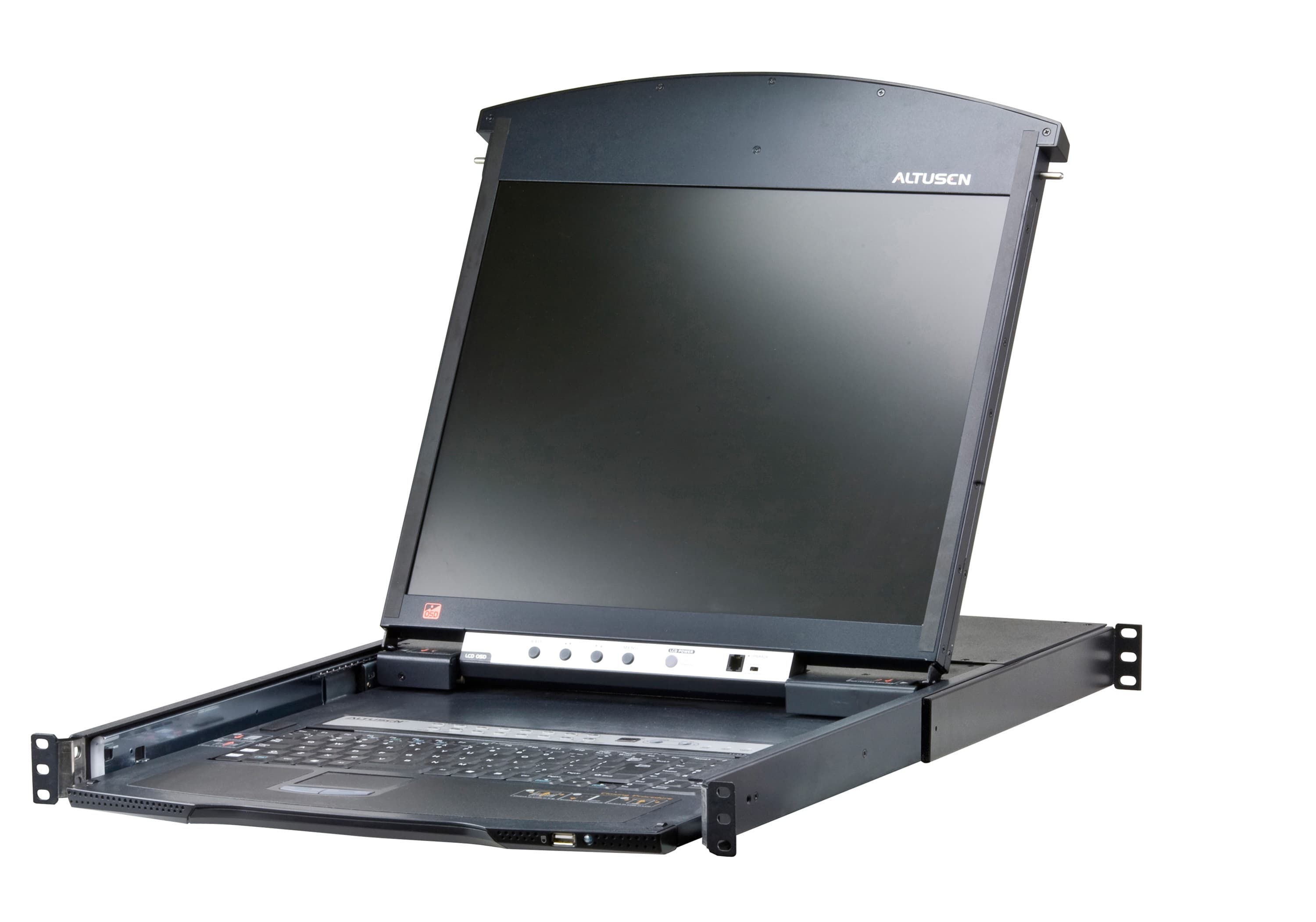 ATEN ATEN 17" 1-LOCAL/REMOTE ACCESS16-PORT MULTI-INTERFACE CAT5 DUAL RAIL LCD KVM OVER IP KL1516AIM-AXA-AU