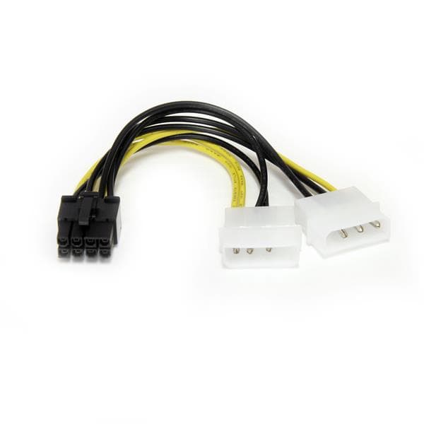 STARTECH STARTECH.COM 6" LP4 TO 8 PIN PCI EXPRESS VIDEO CARD POWER CABLE ADAPTER LTW LP4PCIEX8ADP