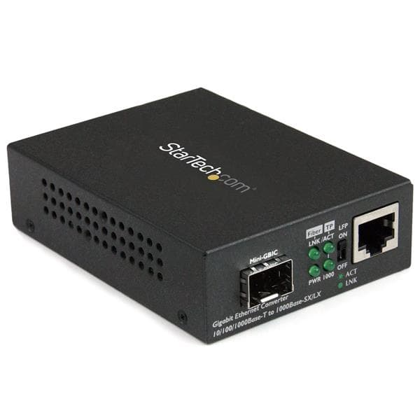 STARTECH STARTECH.COM GIGABIT ETHERNET FIBER MEDIA CONVERTER WITH OPEN SFP SLOT 2 YR MCM1110SFP