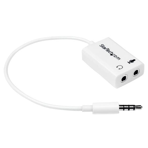 STARTECH STARTECH.COM 4 POSITION MICROPHONE AND HEADPHONE SPLITTER - 3.5 MM - WHITE LTW MUYHSMFFADW