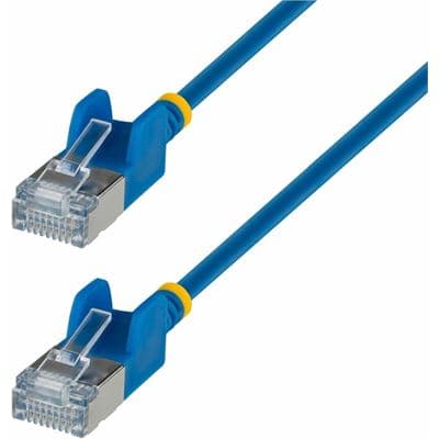 STARTECH STARTECH.COM 15CM BLUE ULTRA SLIM CAT6A ETHERNET CABLE, SNAGLESS, FTP, LTW N6APATSTP34BLS15CM