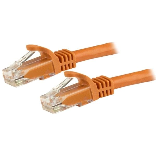 STARTECH STARTECH.COM CAT6 ETHERNET CABLE 5M ORANGE 650MHZ 100W SNAGLESS PATCH CORD LTW N6PATC5MOR