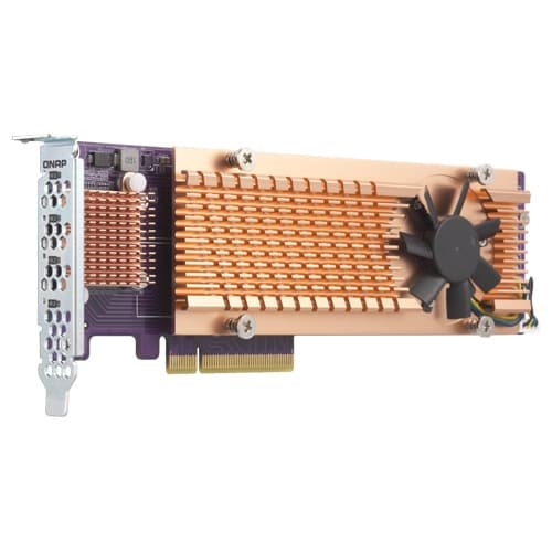 QNAP QNAP QUAD M.2 PCIE SSD EXPANSION CARD (GEN3 X4) SSDS; PCIE GEN3 X8 HOST INTERFACE QM2-4P-384