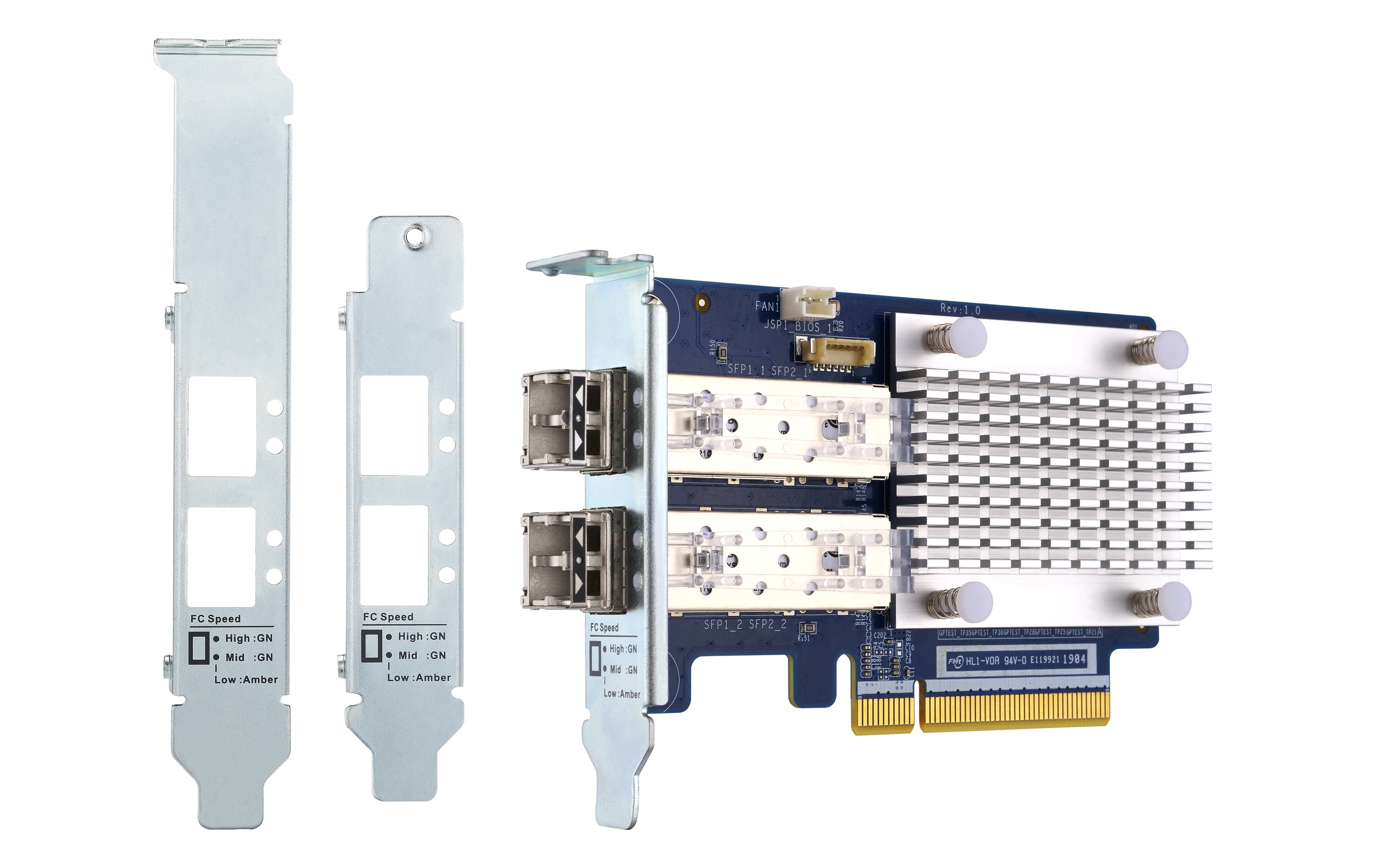QNAP QNAP Gen 6 dual-port 32Gb Fibre Channel Host Bus Adapter, 2 x 32Gbps fibre channel ports, QXP-32G2FC