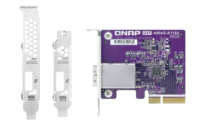 QNAP QNAP 1-port SFF-8088 SATA host bus adapter, 4 x SATA 6Gb/s , PCIe 3.0 x2, for TL SATA JBOD QXP-400ES-A1164