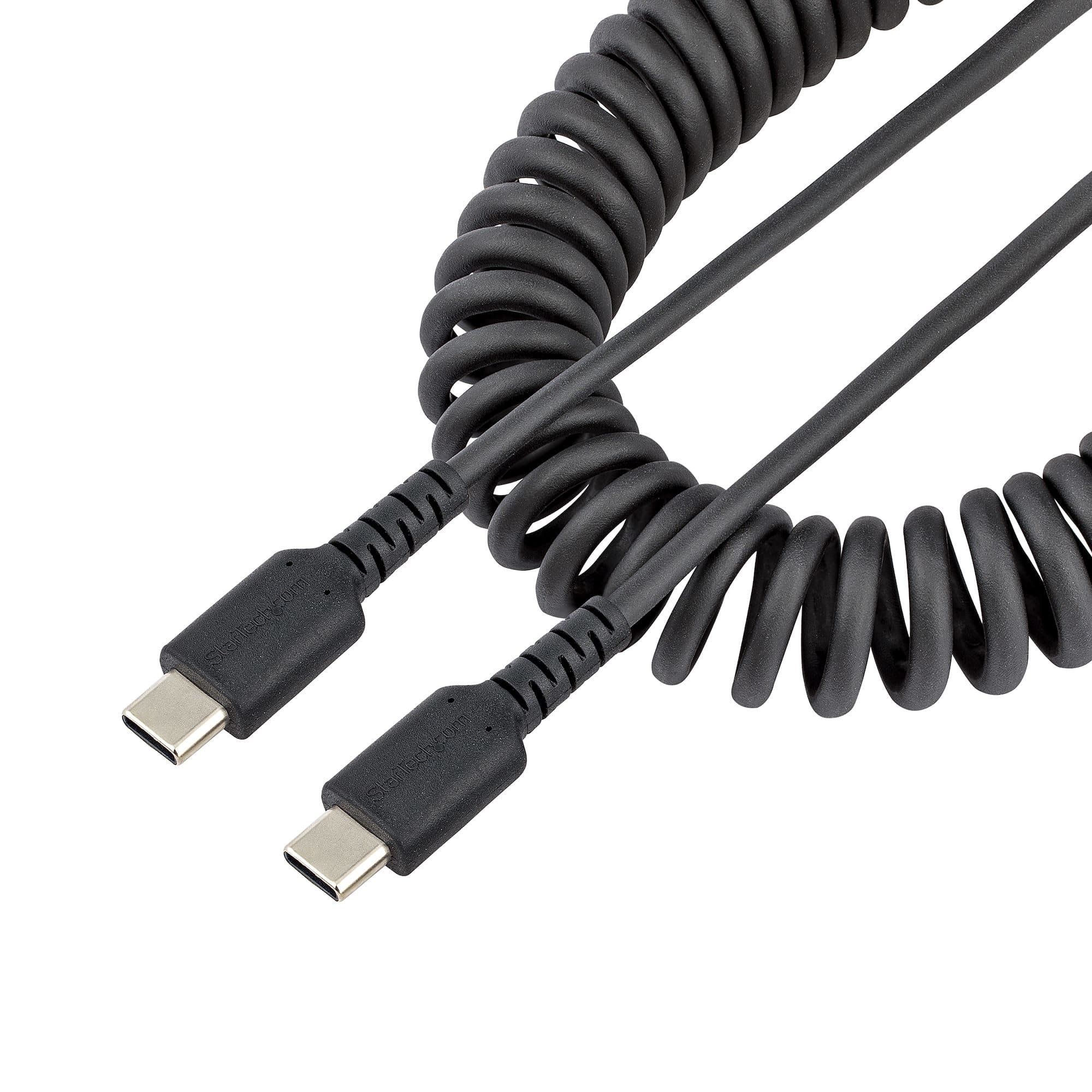 STARTECH STARTECH.COM 1M USB C CHARGING CABLE, HEAVY DUTY COILED USB 2.0, LTW R2CCC-1M-USB-CABLE